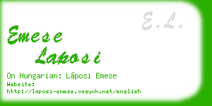 emese laposi business card