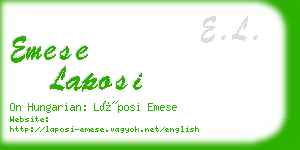 emese laposi business card